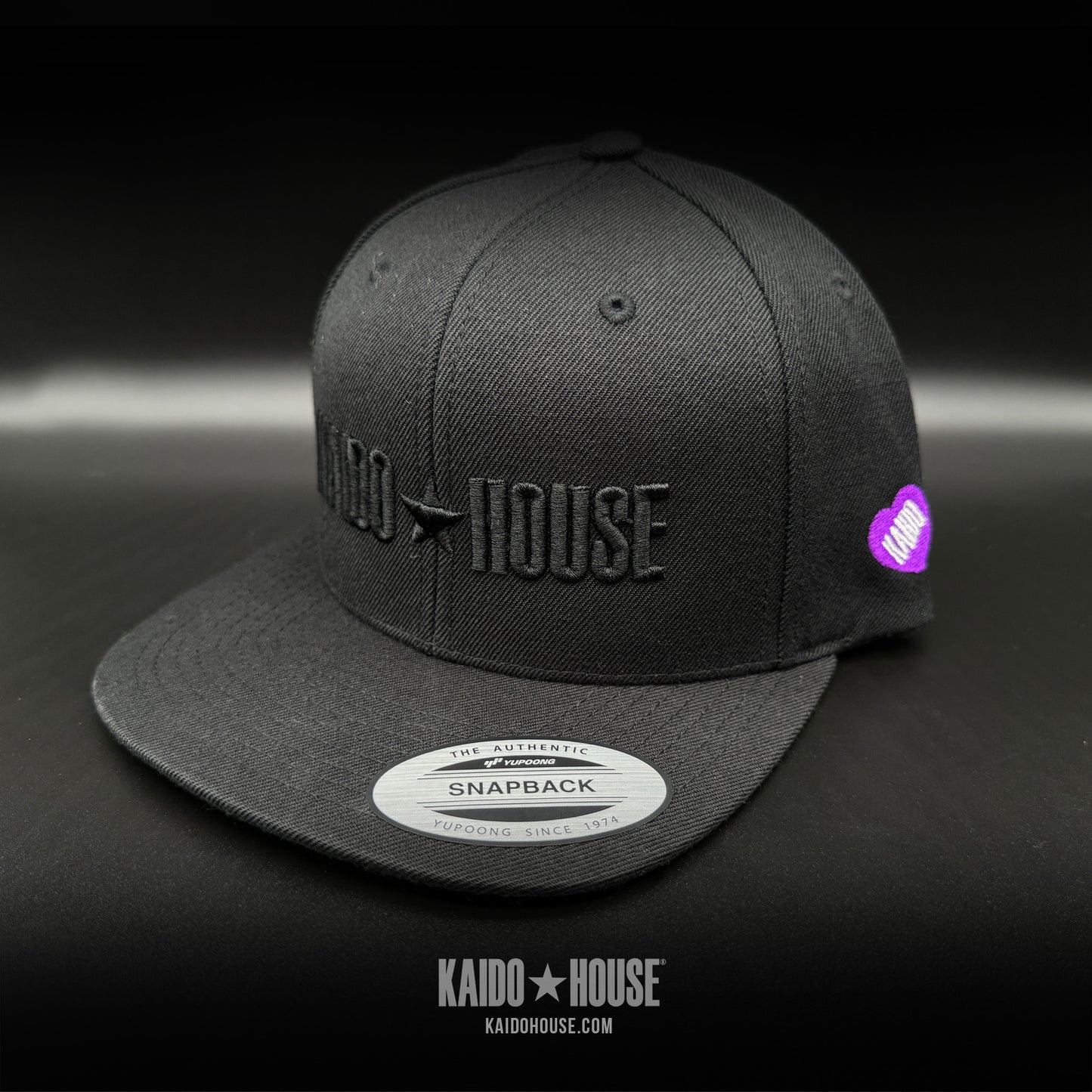Kaido House The Black logo snapback hat