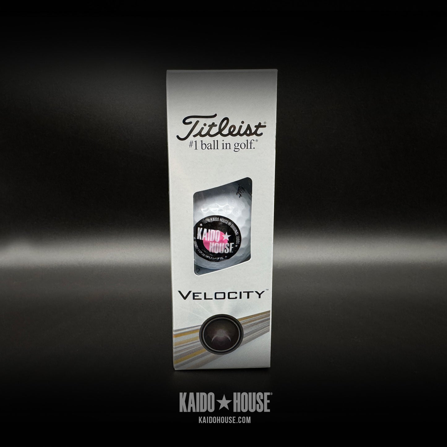 Kaido House branded Titleist® Velocity™ golf balls (Sleeve of 3)