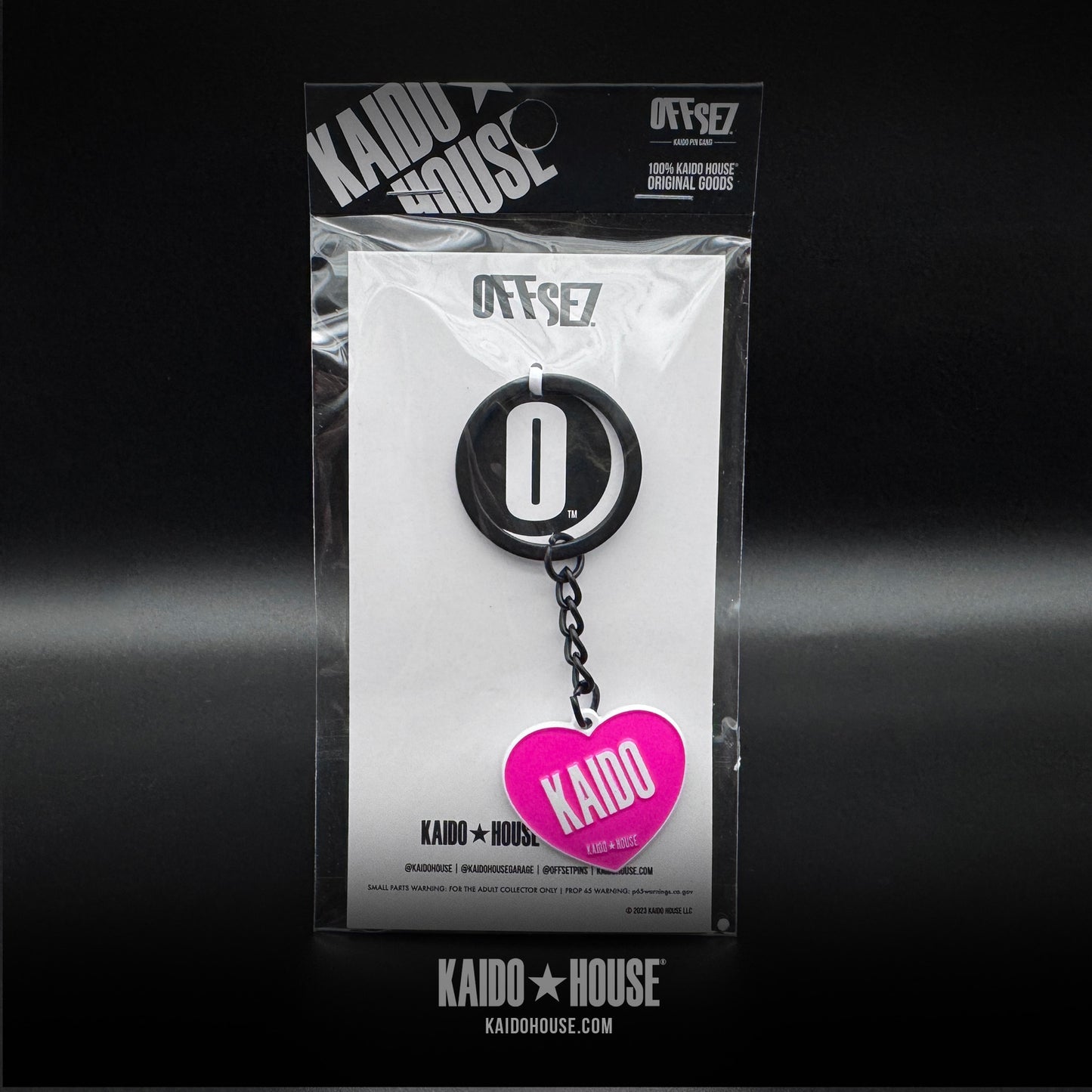 Kaido Heart enamel keychain, Pink