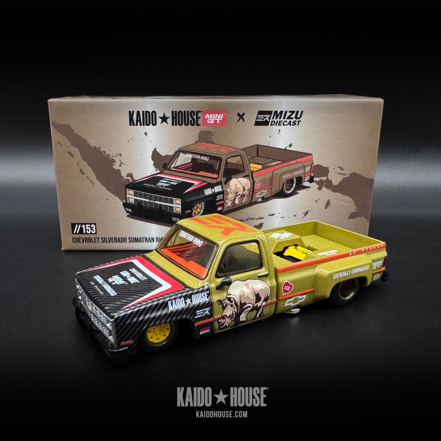 Kaido GT Chevrolet Silverado Sumatran Rhino x Mizu Diecast