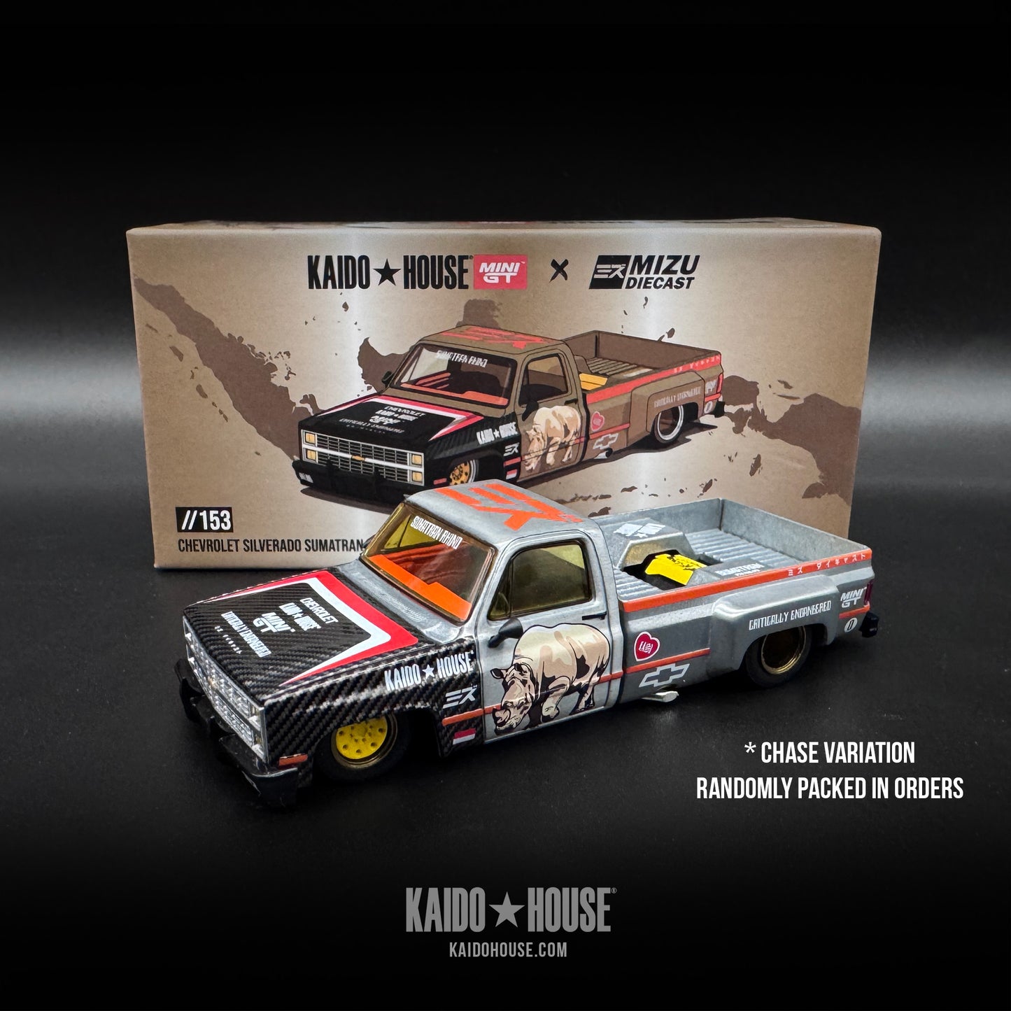 Kaido GT Chevrolet Silverado Sumatran Rhino x Mizu Diecast