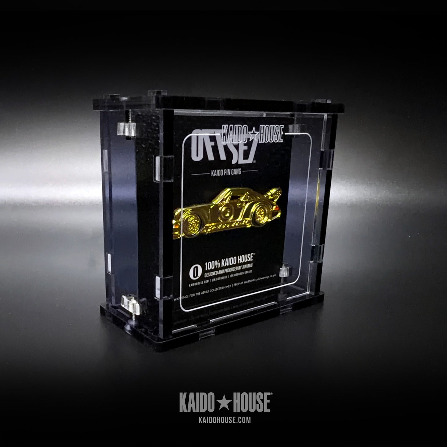 KAIDO HOUSE X OFFSE7® enamel pin display case, Smoke