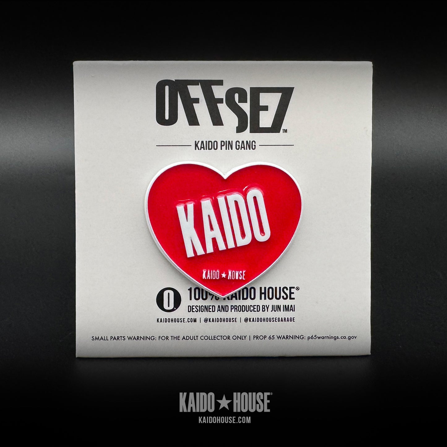 OFFSE7® Kaido Heart enamel pin, red