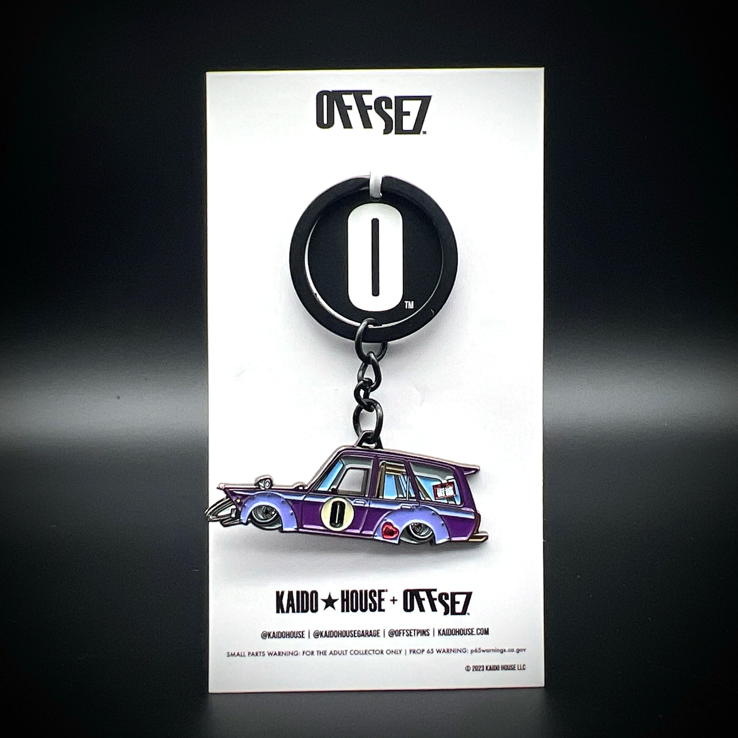 Kaido Wagon enamel keychain, purple