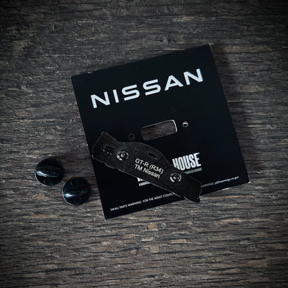 Nissan Skyline GT-R (R34) Kaido Works enamel pin, black