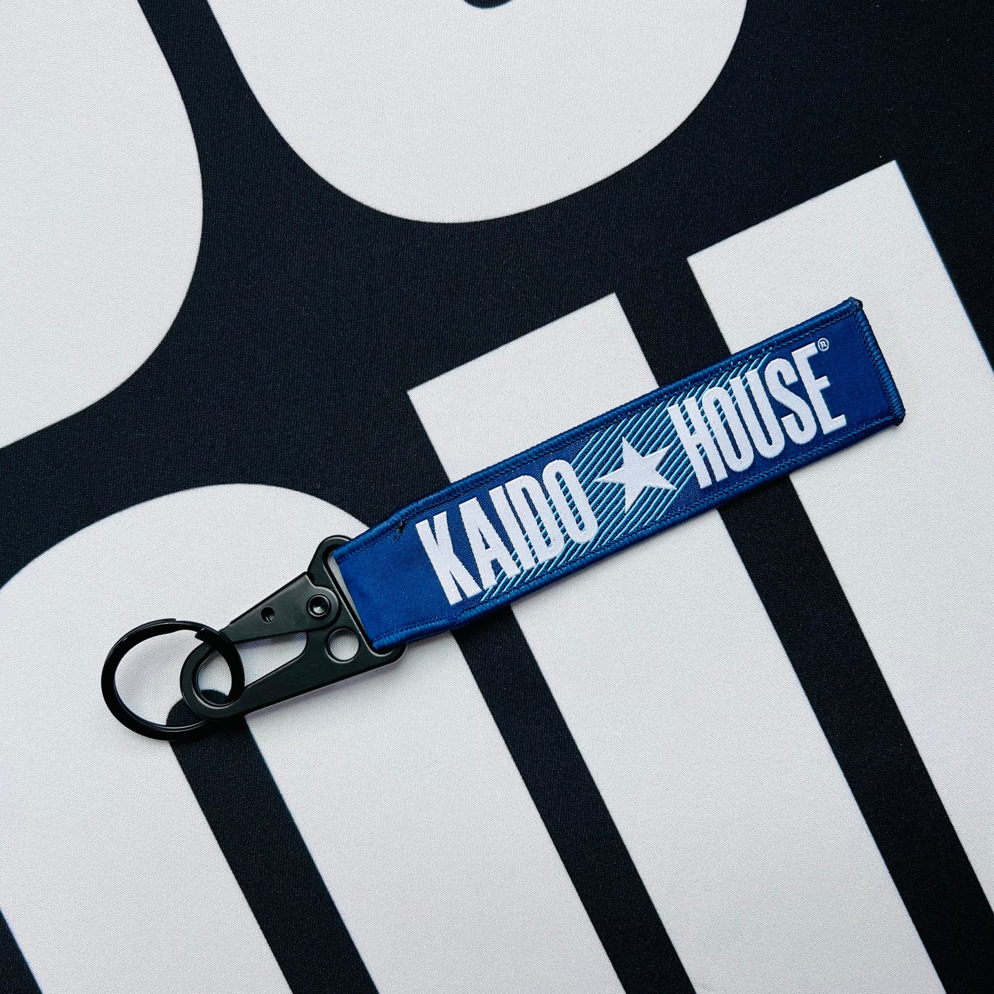 Kaido House jet tag keychain, blue