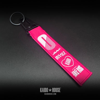 Kaido House Jet Tag Keychain, Pink
