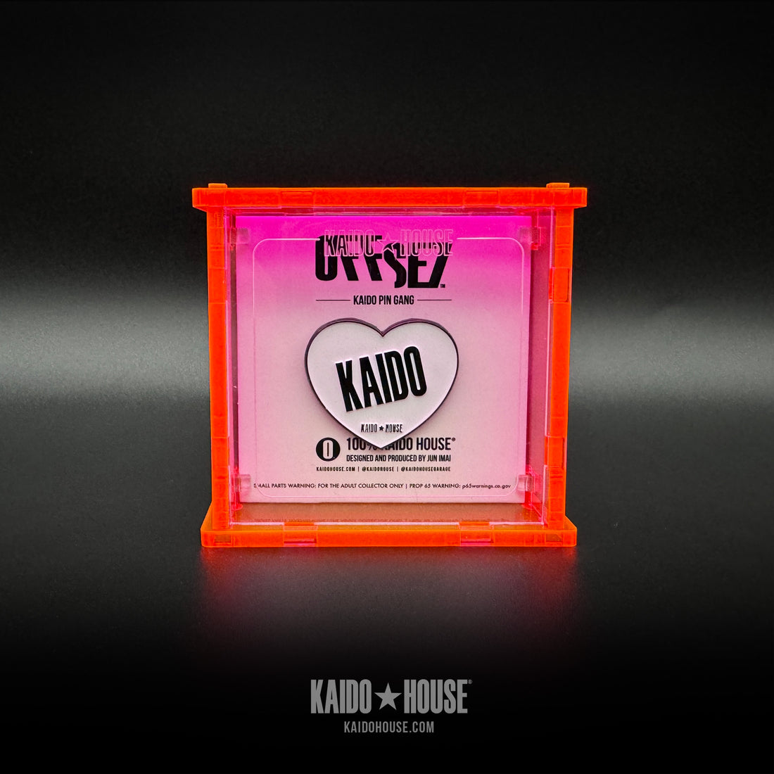 KAIDO HOUSE X OFFSE7® enamel pin display case, Pink KAIDO HOUSE LLC
