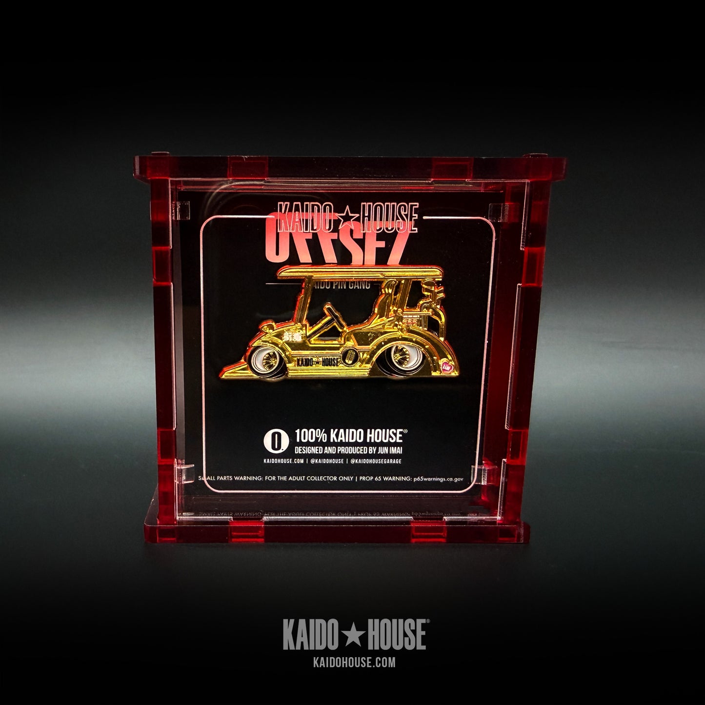 KAIDO HOUSE X OFFSE7® enamel pin display case, RED