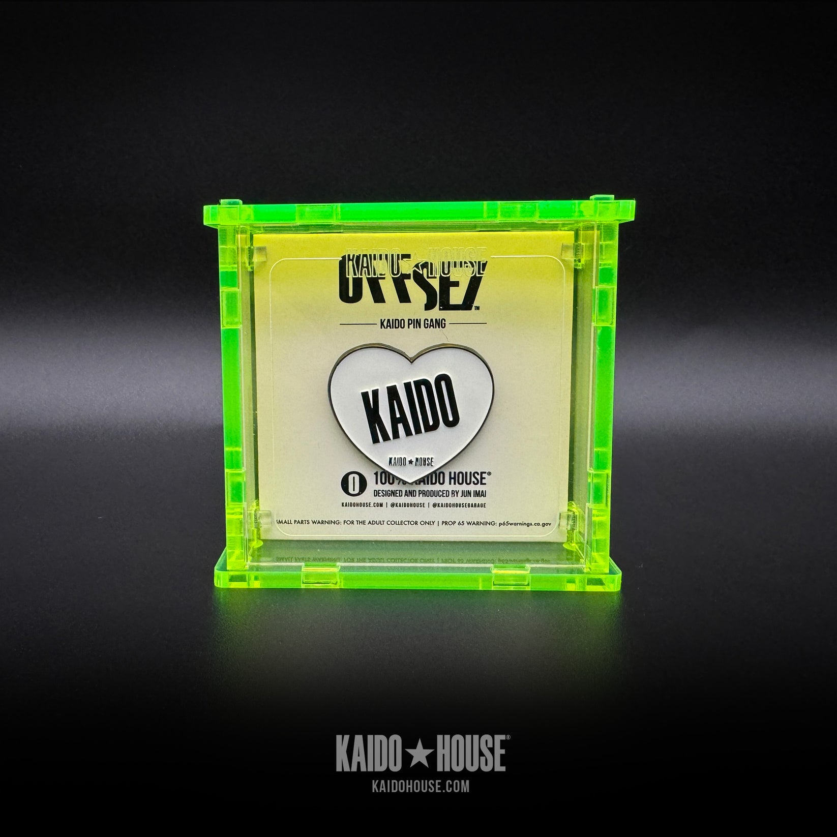 KAIDO HOUSE X OFFSE7® enamel pin display case, Yellow KAIDO HOUSE LLC
