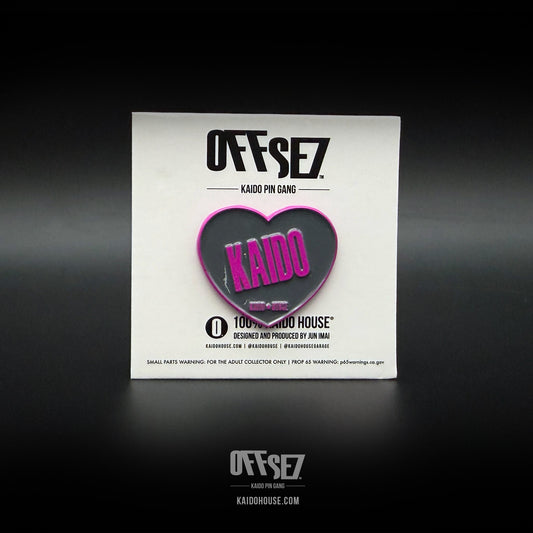 OFFSE7® Kaido Heart enamel pin, Gray