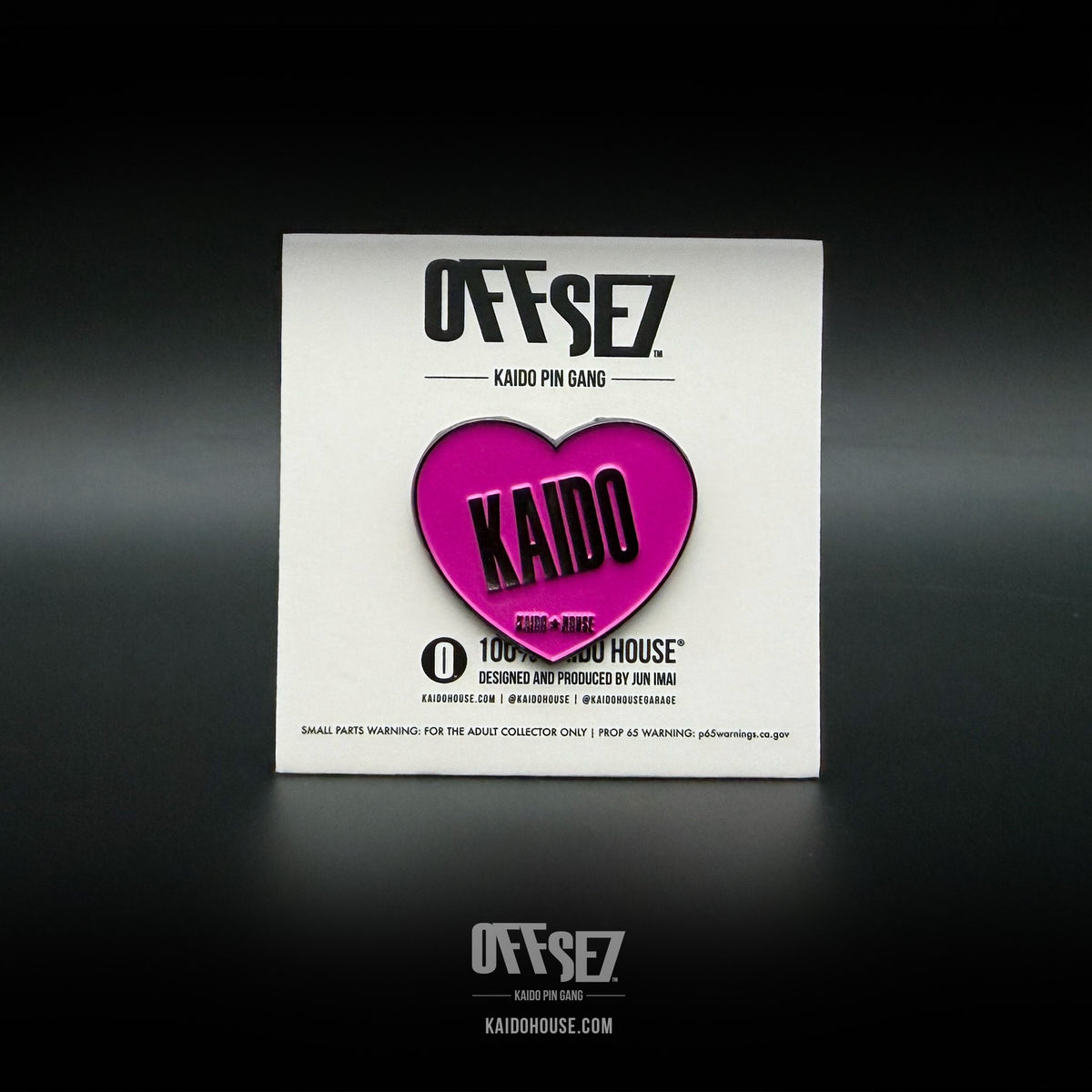 OFFSE7® Kaido Heart enamel pin, Pink